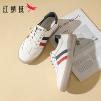红蜻蜓 RED DRAGONFLY春夏免系带德训鞋休闲轻便果冻底运动板鞋百搭小白鞋女 JJ24128012米黑 40