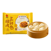 庆丰手工包子猪肉三鲜馅75g*6只装早晚餐速食面食北京特产