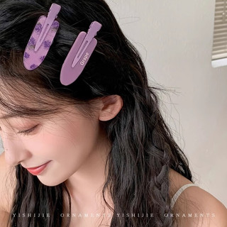 丹琴爱心鸭嘴夹边夹女红色高级感复古百搭碎发刘海侧边夹子发卡一字夹 樱桃优格【两件】