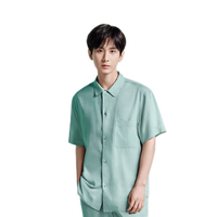 有棵树 YOUKESHU【代言人成毅同款】睡衣女夏季凉感男士防螨情侣家居服套装 【常规包装-女】短袖长裤-松石绿 M