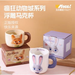 迪士尼 疯狂动物城兔子狐狸CP马克杯