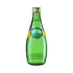 巴黎水 perrier 充气天然矿泉水 原味 330ml*24瓶