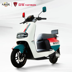 立马电动车 摩托车H5三代72V72AH 续航500公里1500w电机能量回收 电摩 月光白