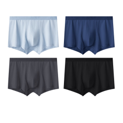 京东京造 男士内裤纯棉10A抗菌含桑蚕丝裆平角内裤2XL  4条