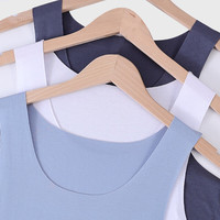 猫人莫代尔男士无痕背心2件装运动抑菌透气宽松打底无袖汗衫春夏 白色+白色 XL (130-150斤) XL(120-140斤)