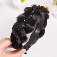 诚饰 遮白发的头饰新款发箍饰品高颅顶假发宽边鱼骨麻花辫发夹发卡防掉