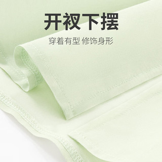名创优品（MINISO）薄荷曼波绿衬衫女夏季上衣2025小个子胖mm多巴胺防晒衬衣外套 【凉感防晒】白色(纯色) L 【轻薄透气】