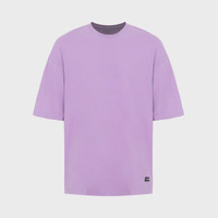 Bershka 男式简约纯色徽标装饰休闲百搭透气短袖T恤