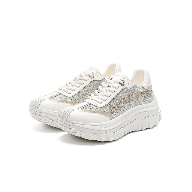 诺贝达女鞋个性刺绣logo舒适厚底休闲鞋RCL245922