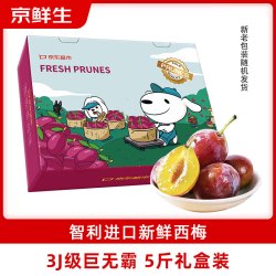 京鲜生 智利西梅2.5kg礼盒装JJ级 单颗27g+ 生鲜水果 桃李杏
