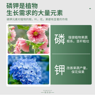 德沃多肥料99%磷酸二氢钾花肥料通用500g园艺花卉盆栽养花种菜磷钾肥水溶肥 磷酸二氢钾500g/袋