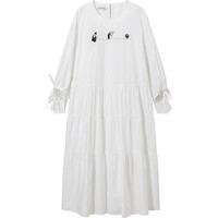 【清仓】播夏季姆明联名系列长款小众设计圆领连衣裙DDQ2LD53