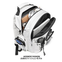 CHAOFANJI 设计感小众潮牌休闲书包女大双肩包男生高中生背包 【黄色小号-14寸电脑】