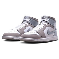 耐克NIKE缓震篮球鞋男乔丹AJ1 JORDAN1中帮运动鞋 HF3216-100白42