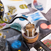 云南普洱单一原产地小粒精品挂耳咖啡美式中度黑咖啡粉10袋送杯 一盒加送2袋共10袋