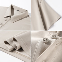  JEANSWEST/真维斯 美式潮牌印花 男士POLO衫  棕褐色 M