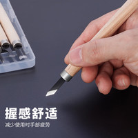 天琪锐木工雕刻刀手工木刻刀木雕工具厨师雕花剪纸 6件装
