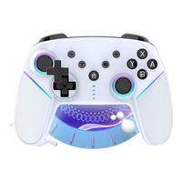 京盏switch手柄pro无线蓝牙NS体感游戏oled双人成行适用PC电脑steam喷射战士3唤醒/NFC 悟空游戏手柄 switch手柄pro【彩光白】 switch全功能PRO