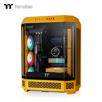 Thermaltake(Tt)The Tower 600 海景房机箱 电脑主机(MATX主板/支持背插/支持420水冷/4090显卡/水平横躺) 蜂芒黄