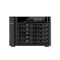 asustor爱速特AS6510T万兆NAS网络存储器10盘位私有云盘公司文件共享备份服务器 AS6510T（64GB内存） 160TB（配10块16TB酷狼）