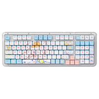 logitech/罗技 全键热插拔 机械键盘 可爱狗键帽  gasket 单光 白色