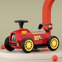 airud 儿童四轮电动车四轮儿童车电瓶车婴幼儿电动车3-6岁四轮滑行车 中国红-灯光音乐款