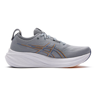 亚瑟士（ASICS）男鞋跑步鞋GEL-NIMBUS 26缓震轻质回弹透气运动鞋1011B794 40.5码 灰色/蓝色