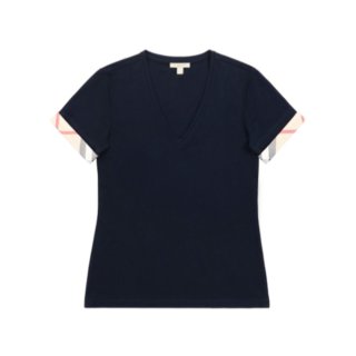 Burberry 深V领短袖T恤 39295491高档舒适百搭 高级感 #