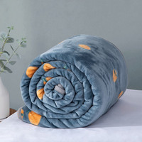 多喜爱家纺毛毯法兰绒毯冬季保暖珊瑚绒毯子保暖绒单人午睡毯 玛丽橙法兰绒毯 70cm*100cm