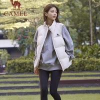 企鹅骆驼轻薄百搭羽绒马甲2024年秋冬白色女款短款休闲外套女 3XL