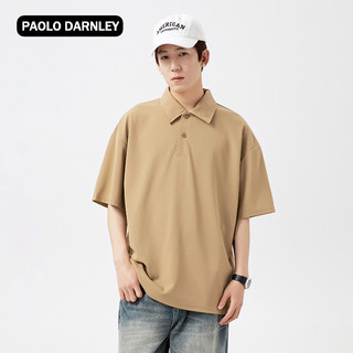 PAOLO DARNLEY/保罗达恩利短袖男女polo衫痞帅夏季正肩衬衫领t恤 Paolo Darnley彩蓝Polo简约款 M