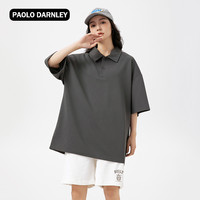 PAOLO DARNLEY/保罗达恩利短袖男女polo衫痞帅夏季正肩衬衫领t恤 Paolo Darnley彩蓝Polo蓝标刺绣 2XL