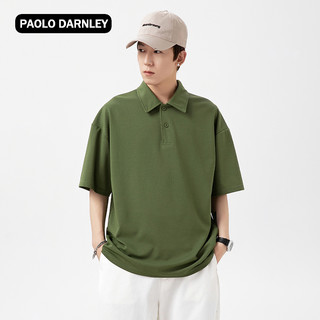 PAOLO DARNLEY/保罗达恩利短袖男女polo衫痞帅夏季正肩衬衫领t恤 Paolo Darnley彩蓝Polo简约款 M