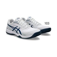 ASICS 男士网球鞋适用于OmniClay Court asics COURT SLI 白/马可蓝、(103)ホワイト/マコブルー