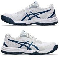 亚瑟士 ASICS 男士网球鞋适用于OmniClay Court 亚瑟士 ASICS COURT SLI 白/马可蓝、(103)ホワイト/マコブルー