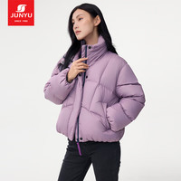 君羽羽绒服女24年700蓬【白鹅绒】时尚短款立领鹅绒服SD62066 黛紫 M 95-110斤