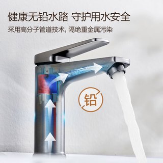安华面盆水龙头冷热水洗手盆洗漱台锌合金洗手台洗脸银色N11M9019CP