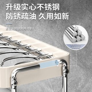 家佰利不锈钢厨房碗架置物架窄款小型台面碗碟架沥水架晾放碗筷收纳盒 不锈钢双层碗碟架38cm