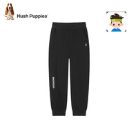 暇步士童装男童长裤春秋大童休闲宽松运动裤儿童洋气舒适卫裤 钻石黑