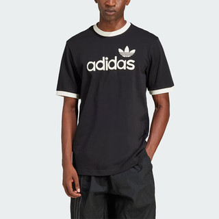  adidas/阿迪达斯 男士针织无领短袖T恤  M
