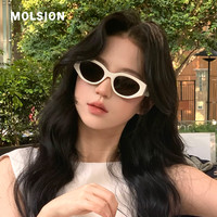 88VIP：MOLSION 眼镜玳瑁椭圆猫眼墨镜女款25太阳镜MS3123