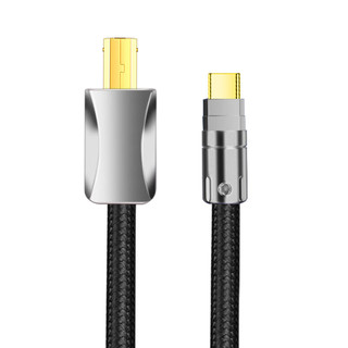  YYTCG 镀银 Type-c转USB-B音频线