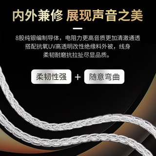 YYTCG纯银USB解码线Type-C转USB-B音频线 DAC解码线/器 手机电脑平板接调音台解码功放连接线1.5米
