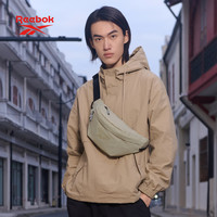 Reebok 多功能斜挎包女 大容量胸包男 运动户外机车骑行腰包 卡其色 M码