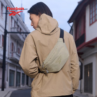 Reebok 多功能斜挎包女 大容量胸包男 运动户外机车骑行腰包 卡其色 M码