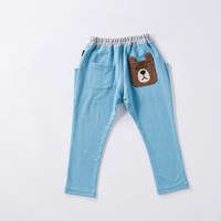 千趣会 SENSHUKAI童装男童裤子春秋季动物图案休闲棉质哈伦裤长裤中小儿童裤子 蓝色 100 cm