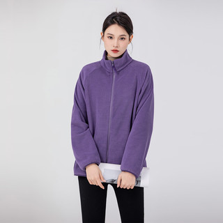 冰洁 BENGEN外套女春秋百搭休闲拉链保暖气质摇粒绒上衣 黑色 M(90-115斤) 黑色（女）