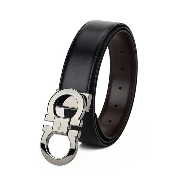 Salvatore Ferragamo 菲拉格慕 Ferragamo）腰带男皮带商务正装 (自由裁剪) 礼盒679535 644557黑色