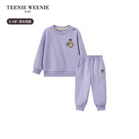 Teenie Weenie Kids小熊童装25年男女宝宝索罗娜卫衣卫裤套装 中灰色 120 cm