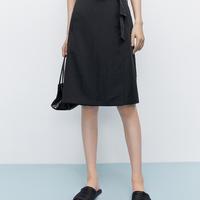 MM麦檬早春藏青职业通勤百搭a字裙子半身裙女